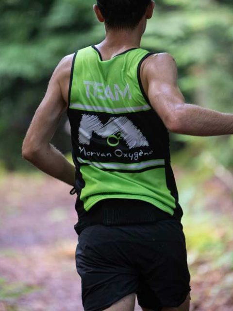 Coureur maillot Morvan Oxygène